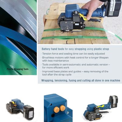 ซื้อ หลักการปั๊มด้วยการต้านต่อ แบตเตอรี่ขับเคลื่อนเครื่องมือปลาสติก Strapping 3 ใน 1 เครื่องรวมสําหรับการบรรจุ online manufacture